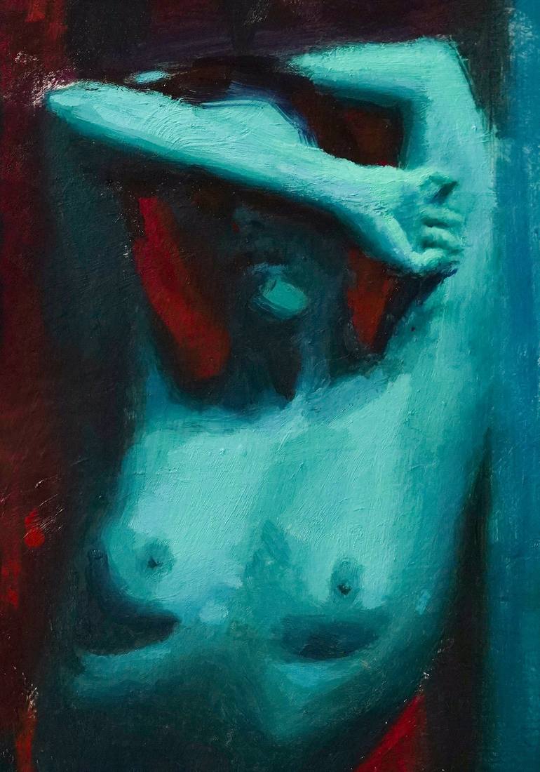 Original Realism Nude Painting by Guido Mauas