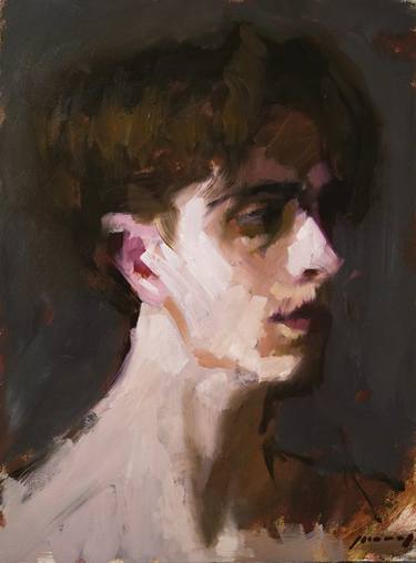 Original Impressionism Men Painting by Guido Mauas