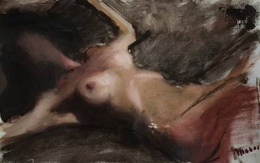 Original Impressionism Nude Painting by Guido Mauas