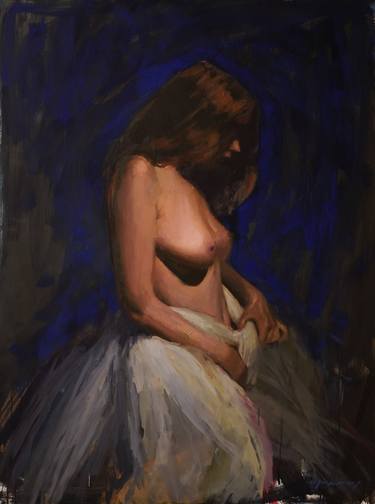 Original Baroque Women Painting by Guido Mauas