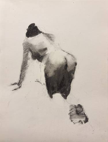 Original Impressionism Nude Drawing by Guido Mauas