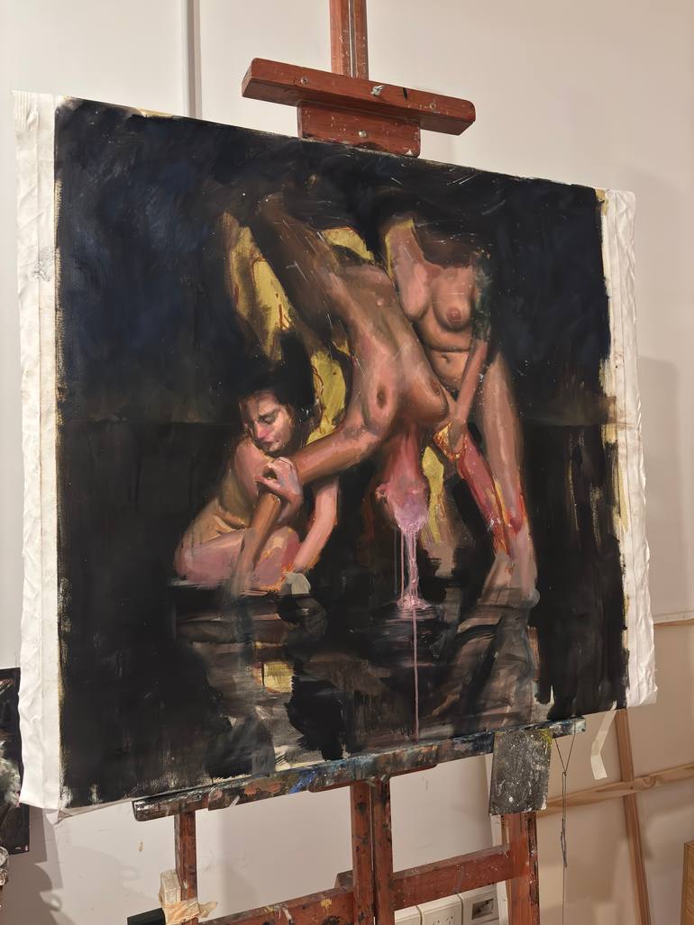 Original Surrealism Fantasy Painting by Guido Mauas