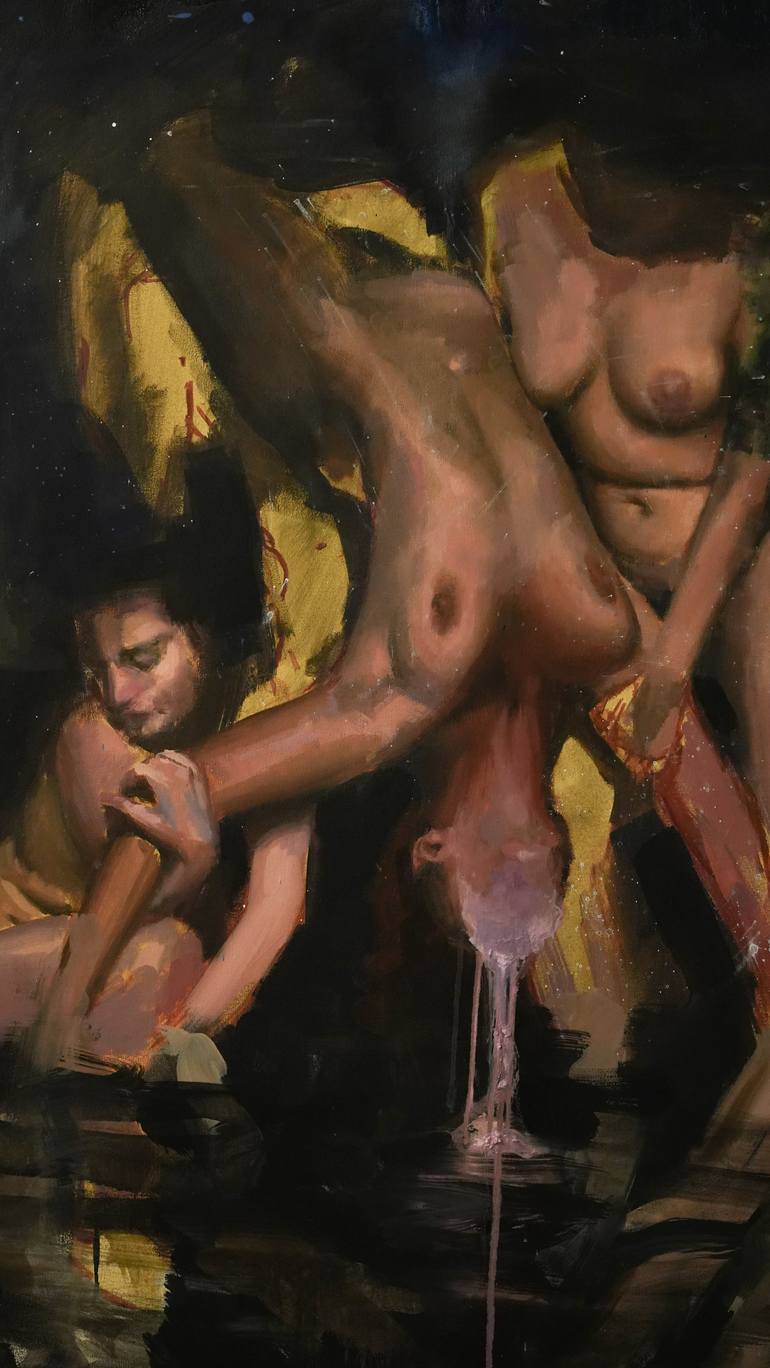 Original Surrealism Fantasy Painting by Guido Mauas