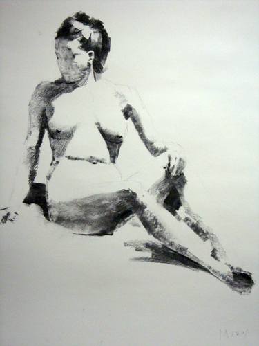 Original Figurative Nude Drawings by Guido Mauas