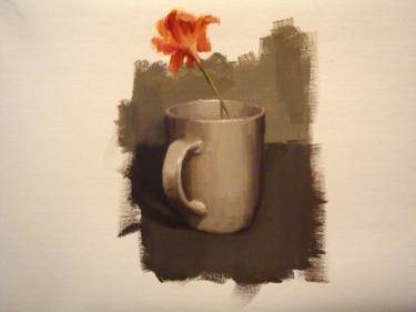 Mug with flower thumb