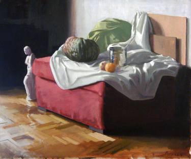 Original Realism Interiors Paintings by Guido Mauas