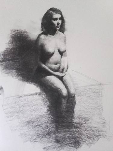 Original Impressionism Nude Drawings by Guido Mauas