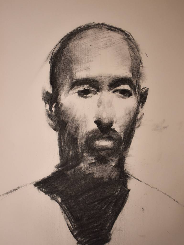 Portrait study of Alejo Drawing by Guido Mauas | Saatchi Art