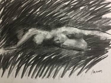 Original Impressionism Nude Drawings by Guido Mauas