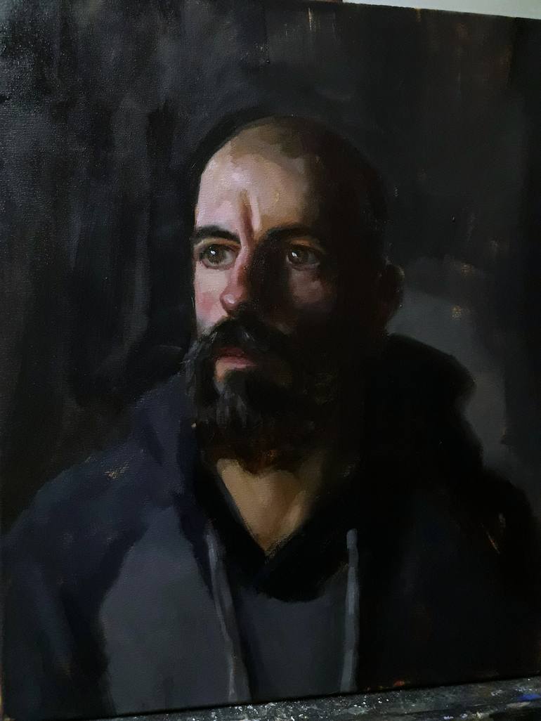 Original Portrait Painting by Guido Mauas