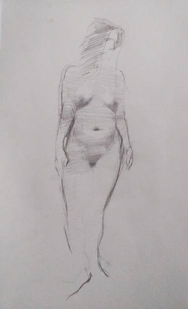 Original Realism Nude Drawings by Guido Mauas