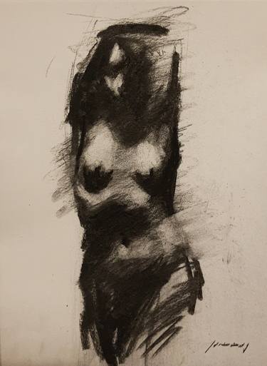 Original Impressionism Nude Drawings by Guido Mauas