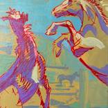 Unicorn fight by Amy Bernays