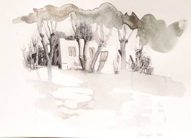 Original Architecture Mixed Media by Amy Bernays