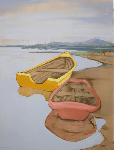 Print of Boat Paintings by Amy Bernays