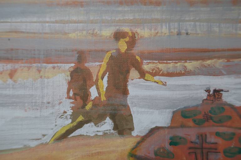 Original Figurative Beach Painting by Amy Bernays
