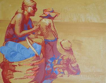 Print of Figurative Beach Paintings by Amy Bernays