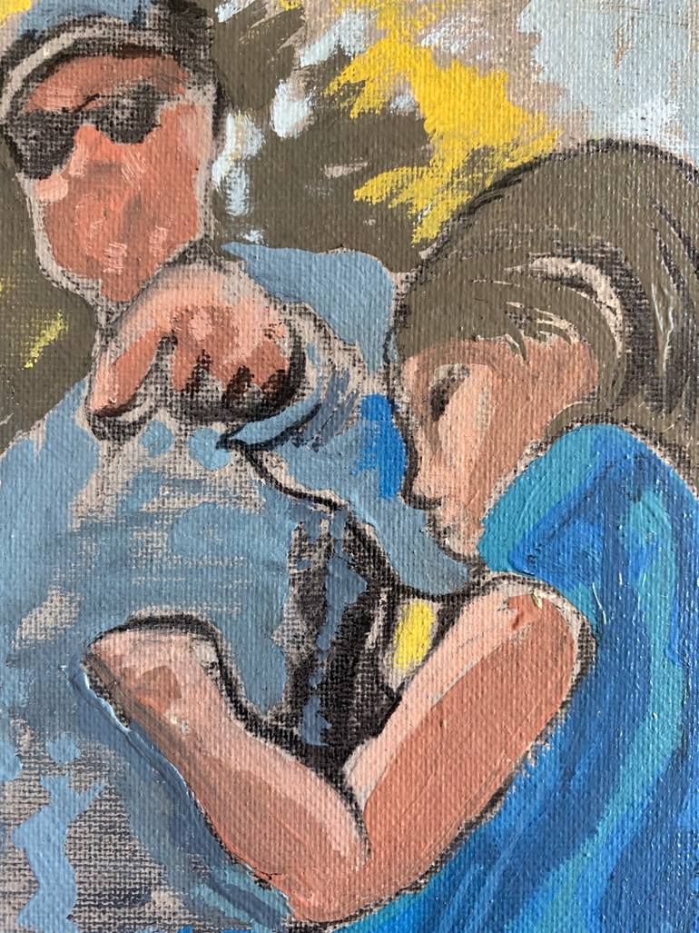 Original Documentary Pop Culture/Celebrity Painting by Amy Bernays