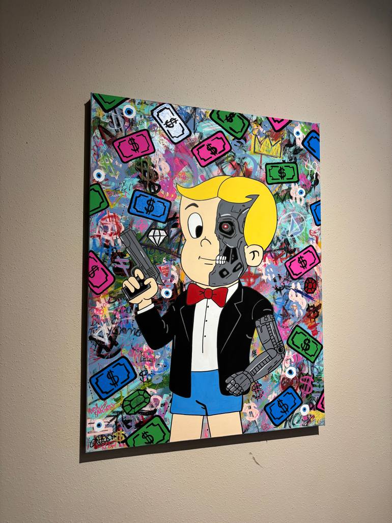 Original Abstract Pop Culture/Celebrity Painting by Kirk Vianueva