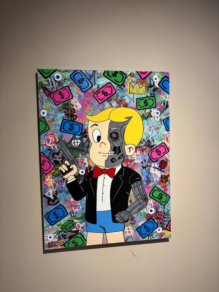 Original Abstract Pop Culture/Celebrity Painting by Kirk Vianueva