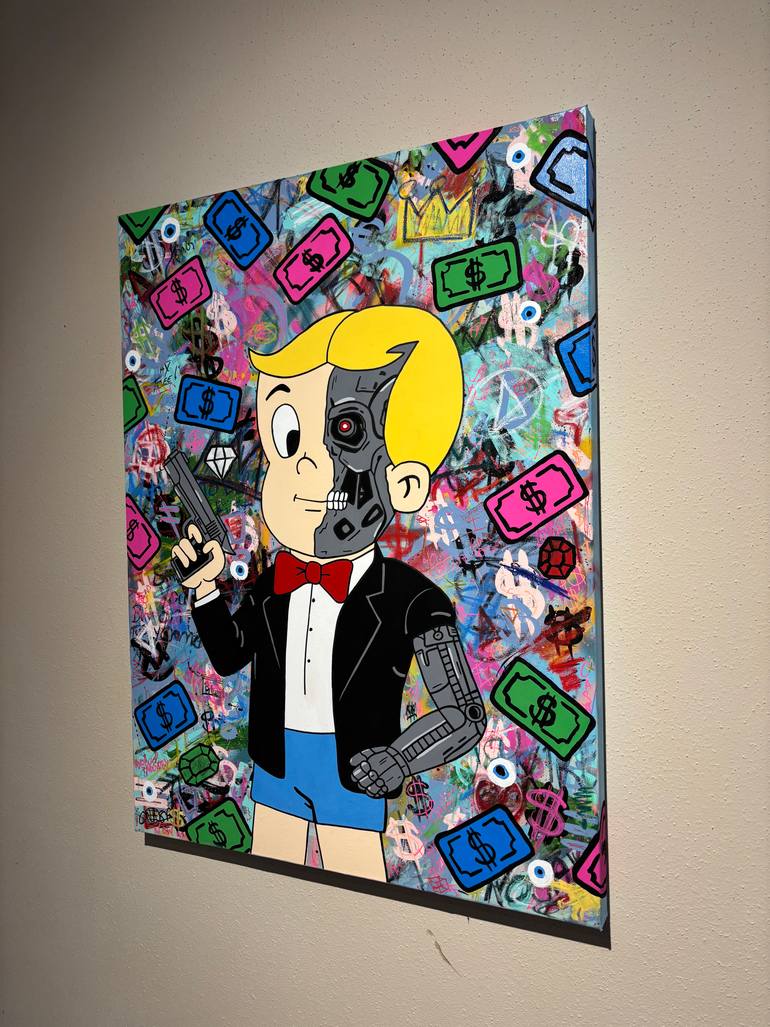 Original Abstract Pop Culture/Celebrity Painting by Kirk Vianueva