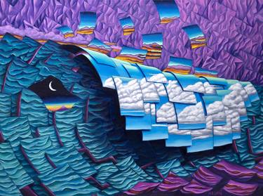 Original Surrealism Landscape Painting by Andrzej Ratajczyk