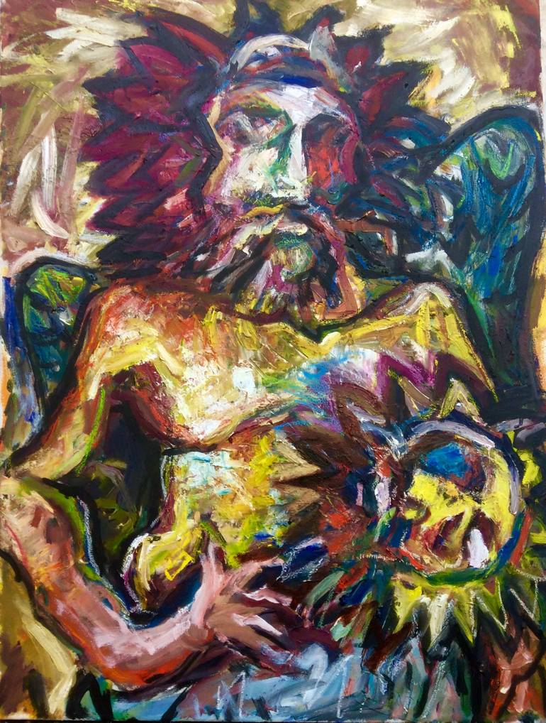 John the Baptist Painting by Anikitos Giannoudes Saatchi Art