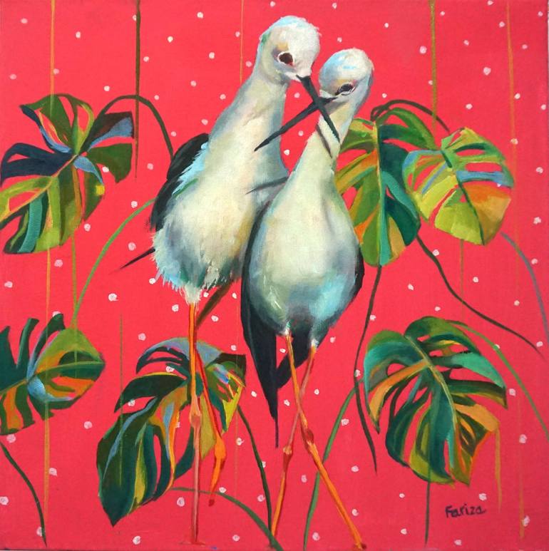 Original Figurative Animal Paintings by Amaya Fernández Fariza
