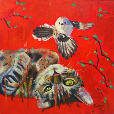 Original Figurative Animal Paintings by Amaya Fernández Fariza