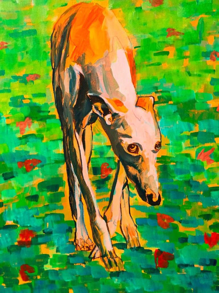 Original Contemporary Dogs Painting by Amaya Fernández Fariza