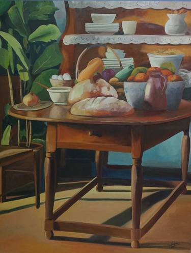 Original Figurative Cuisine Paintings by Amaya Fernández Fariza