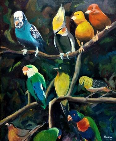 Original Figurative Animal Paintings by Amaya Fernández Fariza