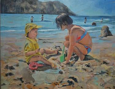 Original Beach Paintings by Amaya Fernández Fariza