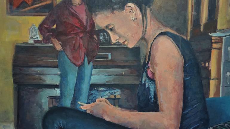 Original Figurative Family Painting by Amaya Fernández Fariza