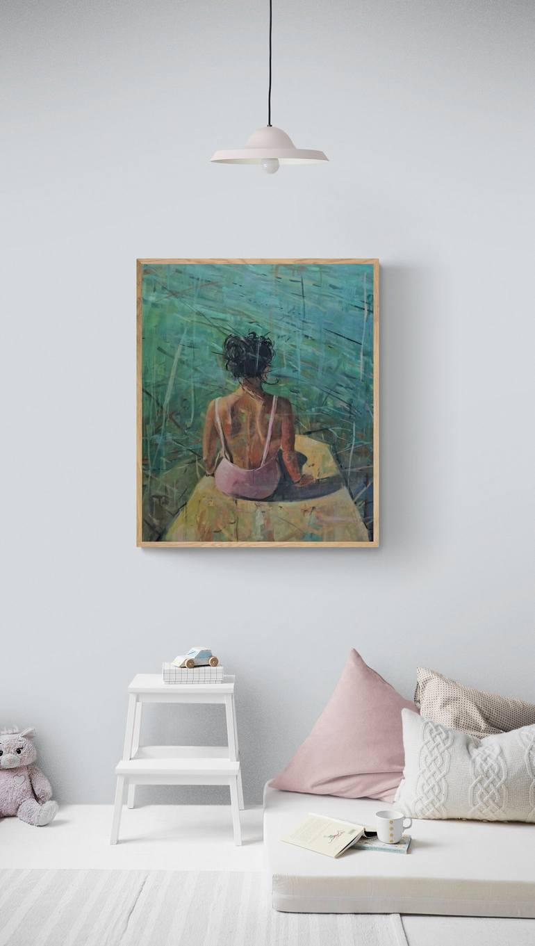 Original Fine Art Women Painting by Amaya Fernández Fariza