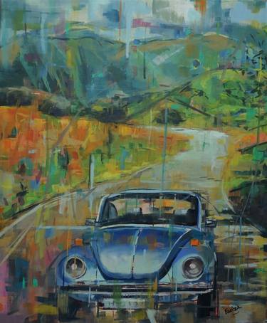 Original Fine Art Automobile Paintings by Amaya Fernández Fariza