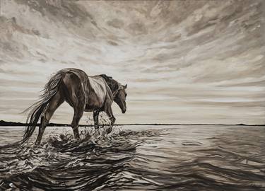 Print of Impressionism Horse Paintings by Stephanie Hoogveld