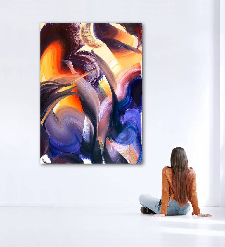 Original Abstract Expressionism Abstract Painting by Yeachin Tsai