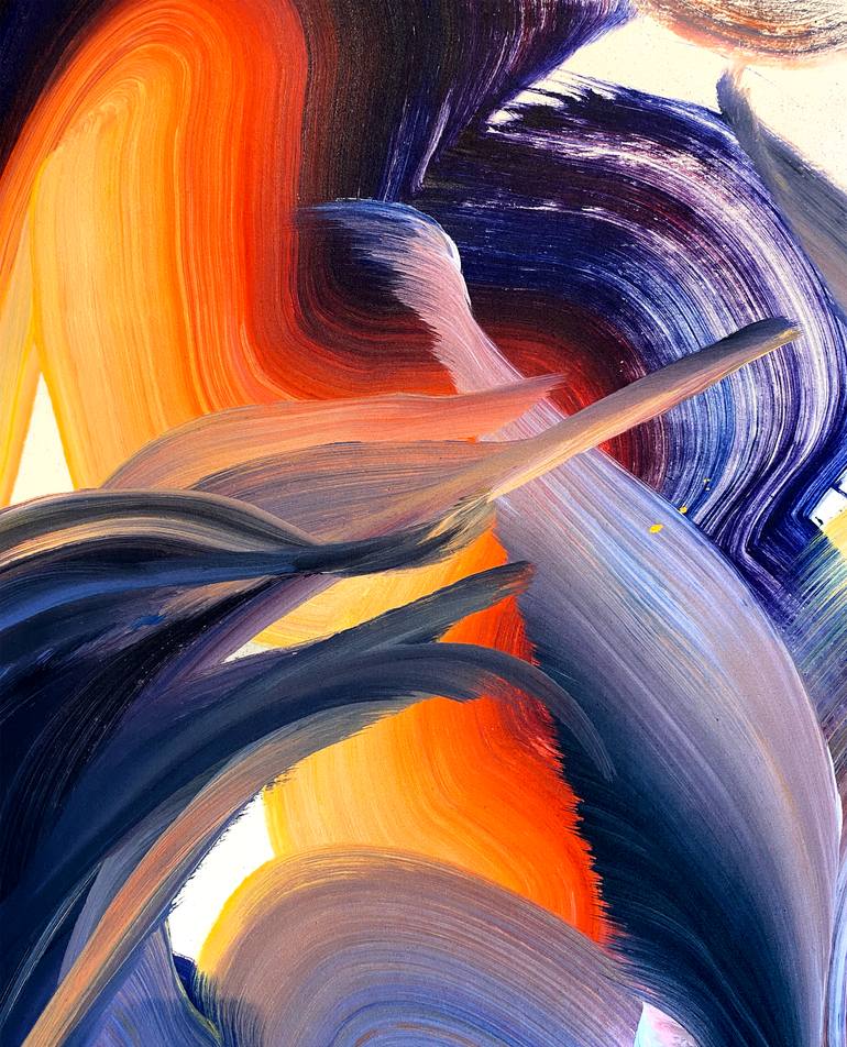 Original Abstract Expressionism Abstract Painting by Yeachin Tsai