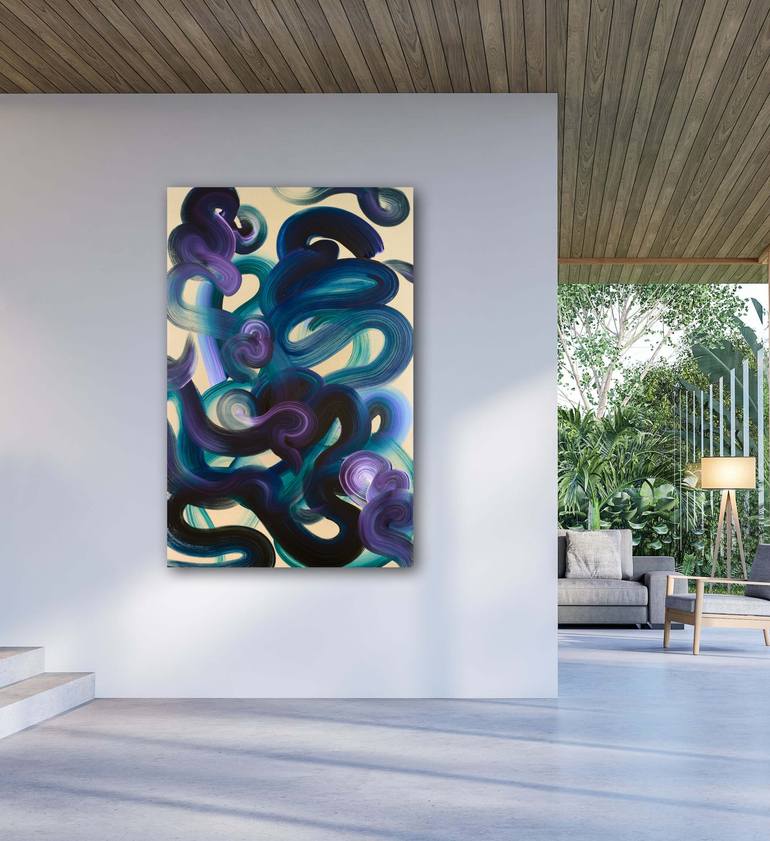 Original Abstract Expressionism Abstract Painting by Yeachin Tsai