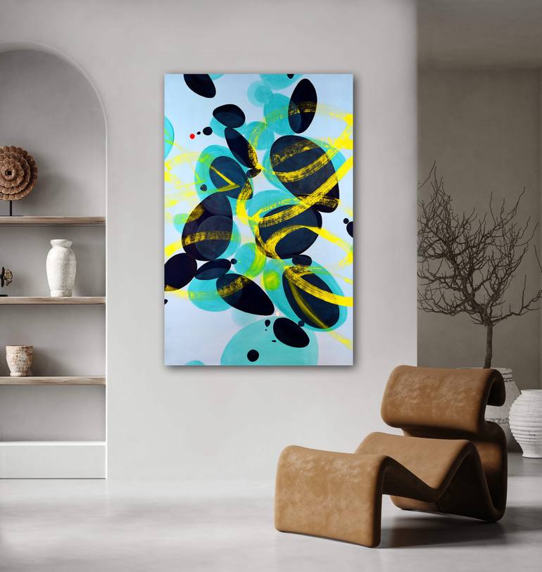 Original Abstract Expressionism Abstract Painting by Yeachin Tsai