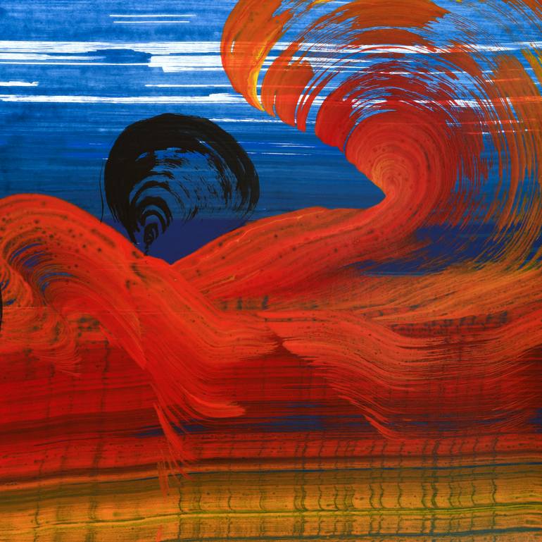 Original Abstract Expressionism Abstract Painting by Yeachin Tsai