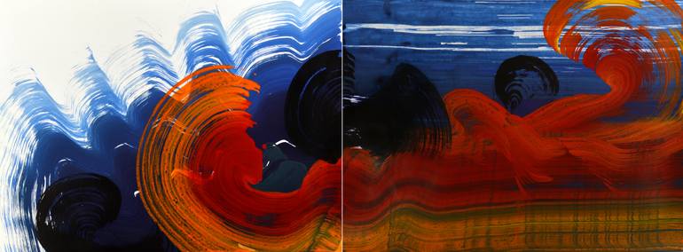 Original Abstract Expressionism Abstract Painting by Yeachin Tsai