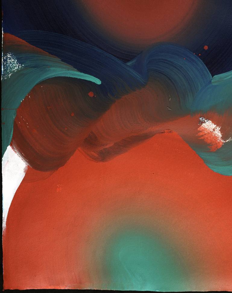 Original Abstract Expressionism Abstract Painting by Yeachin Tsai