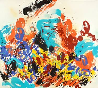 Original Abstract Expressionism Abstract Paintings by Yeachin Tsai