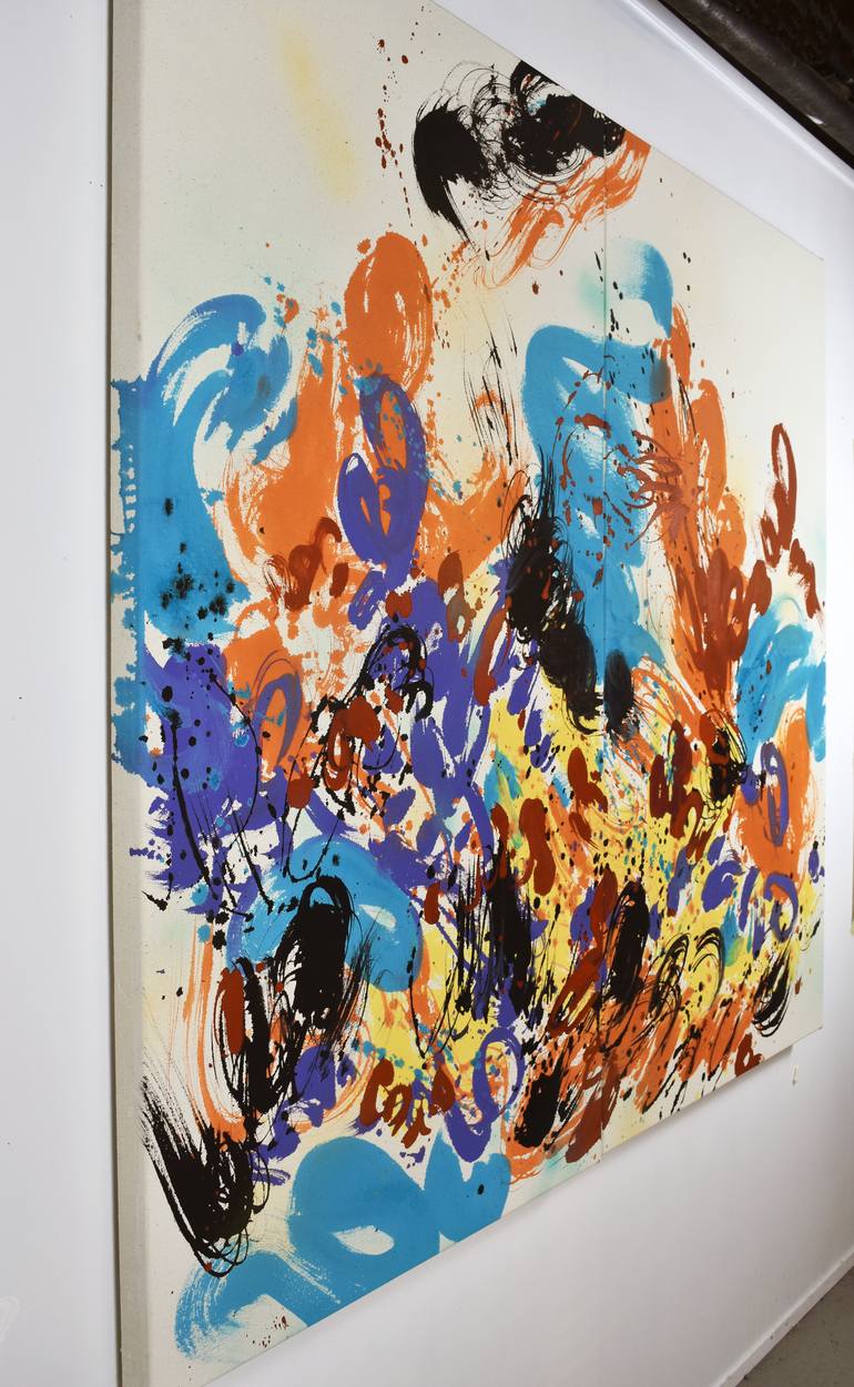 Original Abstract Expressionism Abstract Painting by Yeachin Tsai