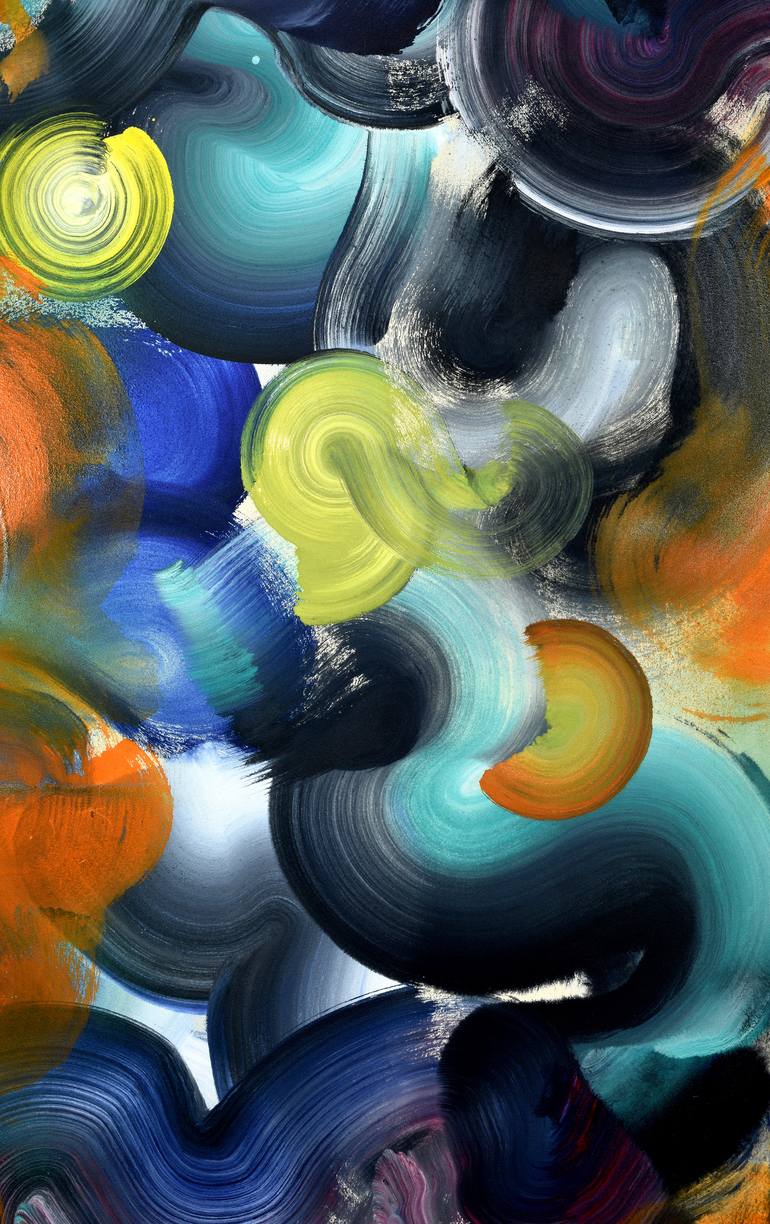 Original Abstract Expressionism Abstract Painting by Yeachin Tsai