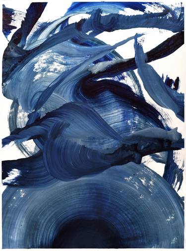 Blue Feathers Painting by Yeachin Tsai