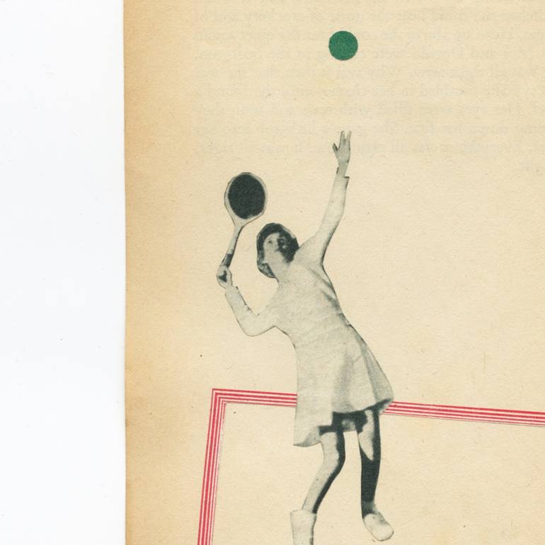 Original Abstract Sports Collage by Cassia Beck