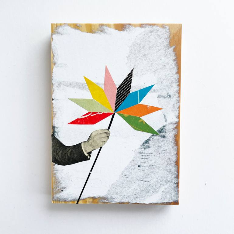 Original Abstract Floral Mixed Media by Cassia Beck